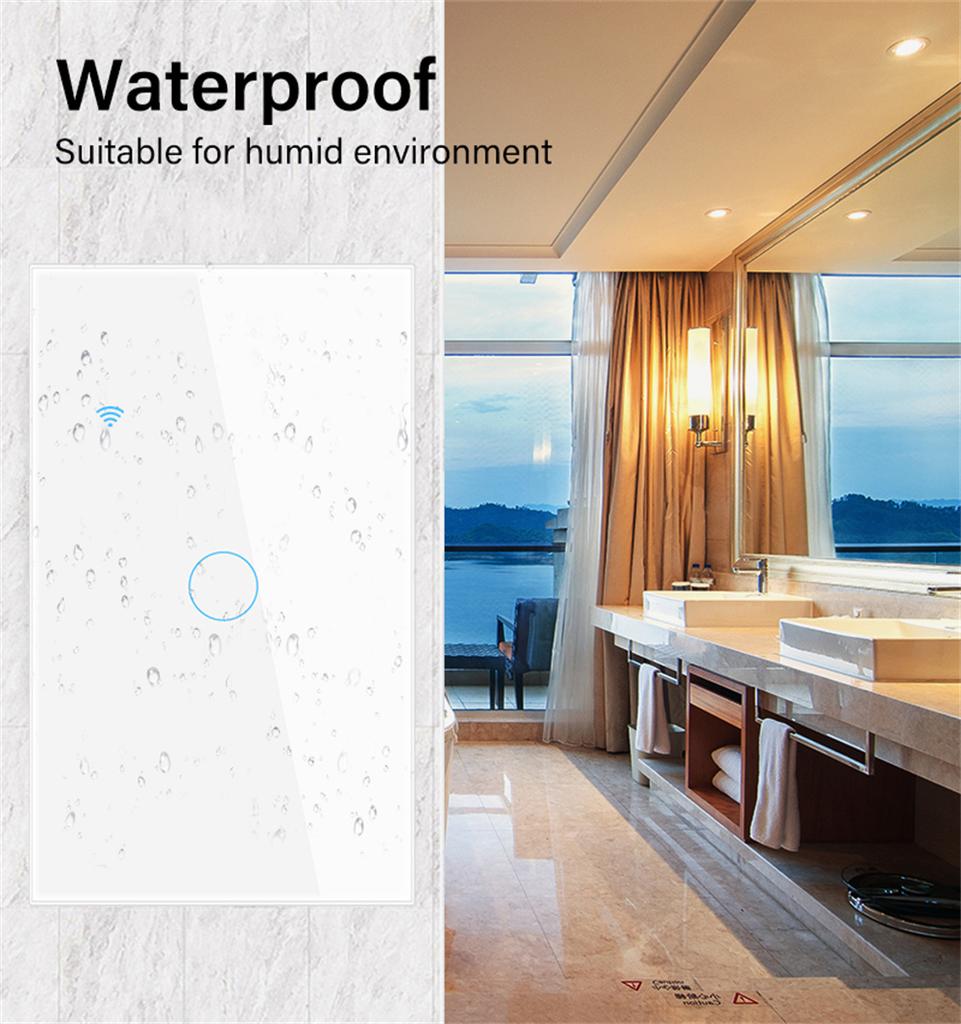 1/2/3/4-канальный Wi-Fi умный выключатель со стеклянным экраном и сенсорной панелью, голосовое управление, беспроводные настенные выключатели, пульт дистанционного управления с нейтральным проводом