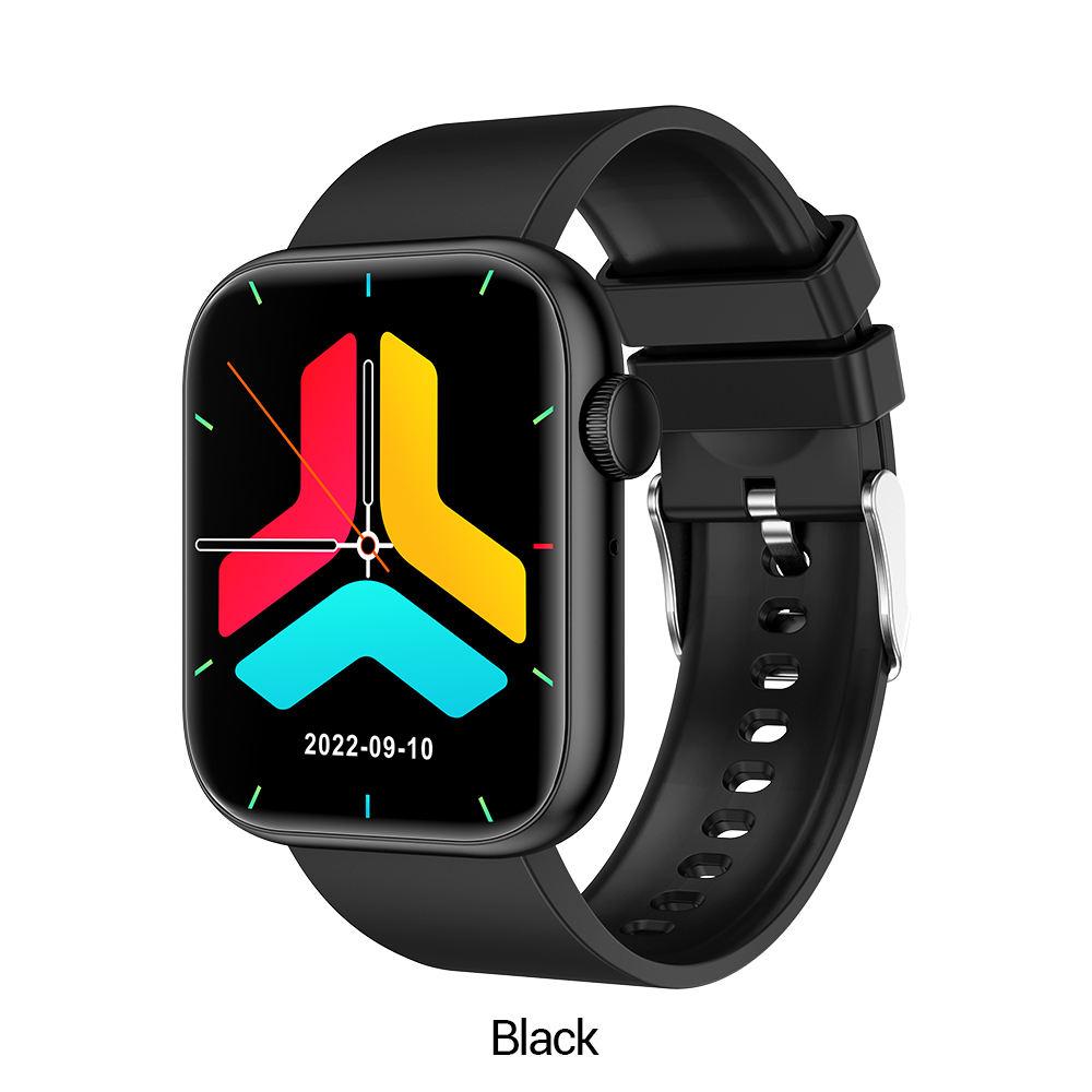QX7 2-Inch HD Color Smart Watch GPS Navigation Compass Fitness Tracker Body Temperature Monitor IP67 Compatible IOS/Android Men