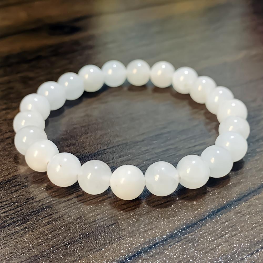 Elegant Natural Moonstone Bracelet Casual Chic Design Beads, Simple Luxury Couples' Jewelry, Moonstone Jewelry