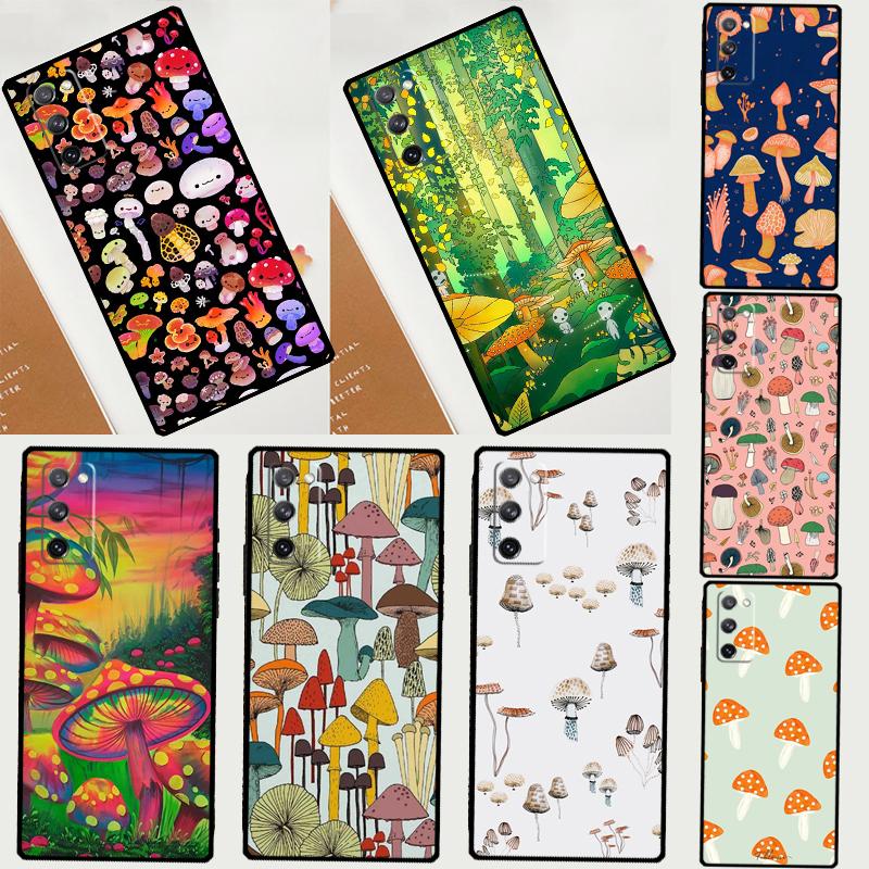 Mushroom Case For Samsung Galaxy S25 S24 S23 S22 S21 Ultra S9 S10 S20 Plus S24 FE Funda Cover Shell