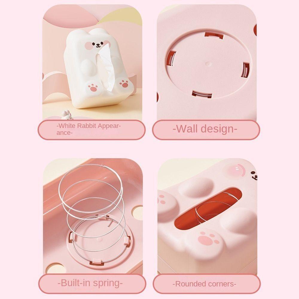 Мультяшный кролик, коробка для салфеток, настенная, коробка для вытягивания бумаги, милая коробка для хранения салфеток, кухня