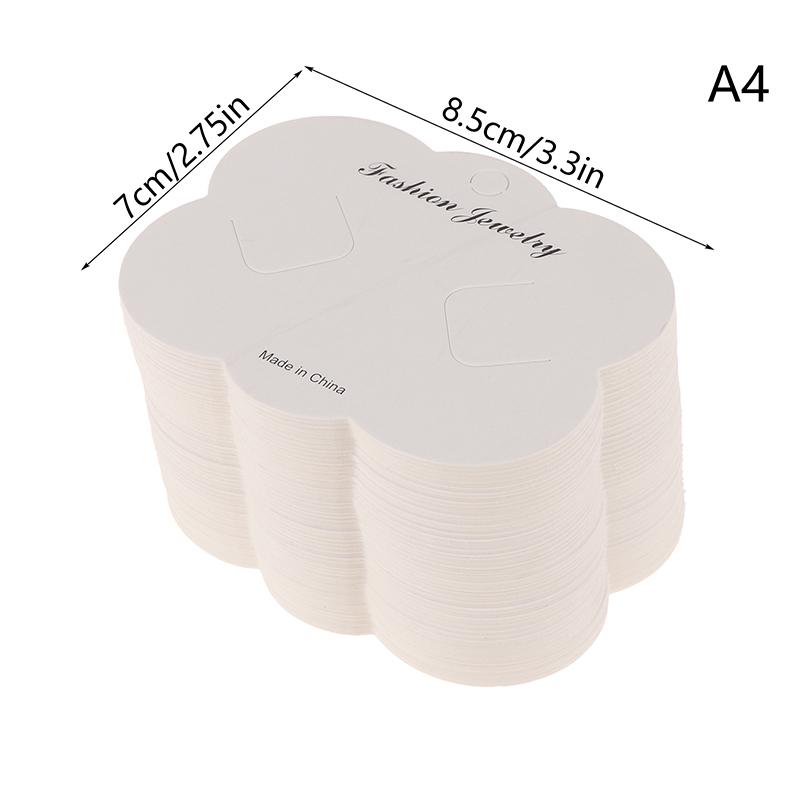 100Pcs Cute Headband Hair Clips Jewelry Display Card Blank Kraft Paper Card Hairclip Price Tag Hairpin Packaging Cardboard Holde