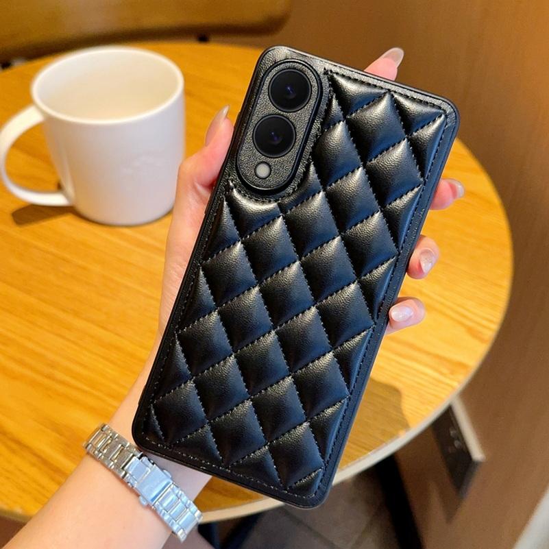 Трехмерный Пух Клетка Маленький Стиль Аромата Кожаный Чехол Для Samsung S25 Edge S25 Ultra Galaxy S24 + Чехол