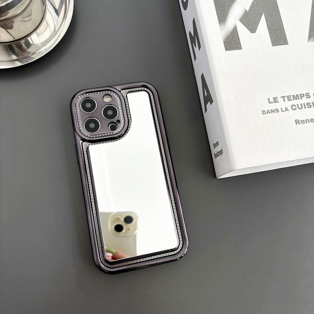 Подходит для чехла для телефона Apple 15PROMAX, IPhone14 Гальваническое зеркало 13, Полная защита от падений 12, Простой защитный чехол