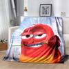 Larva Red Worm With Rose Flannel Throw Blanket Cartoon Insect Sofa Cover Romantic Light Background Decor Blanket Gift For Animation Fans