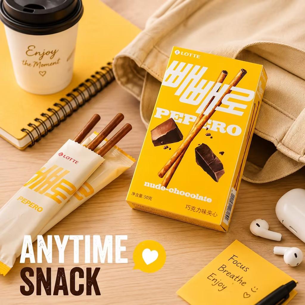 Печенье-палочки Lotte Pepero с шоколадной начинкой 45 г