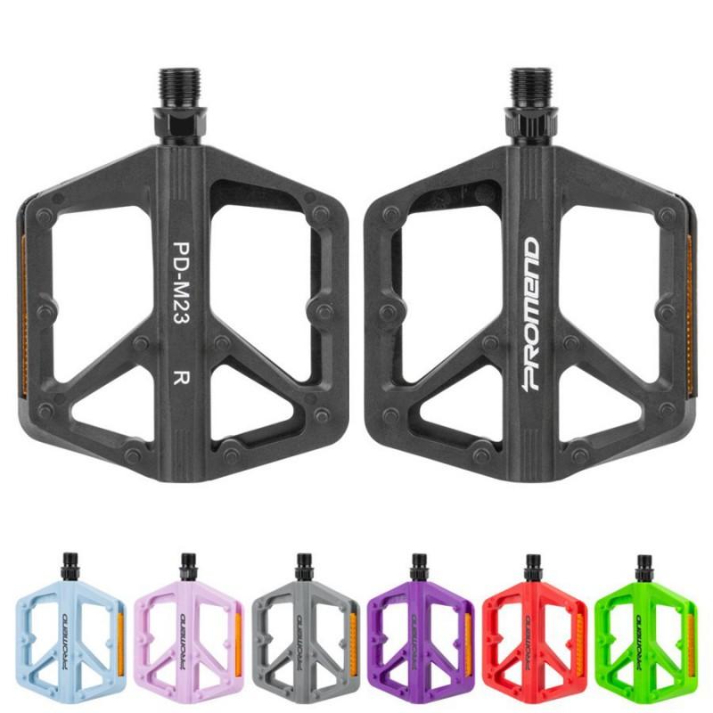 PROMEND Mountain Bike Pedals With DU Bearing Nylon Platform 10 Colors MTB Cycling Accessories
