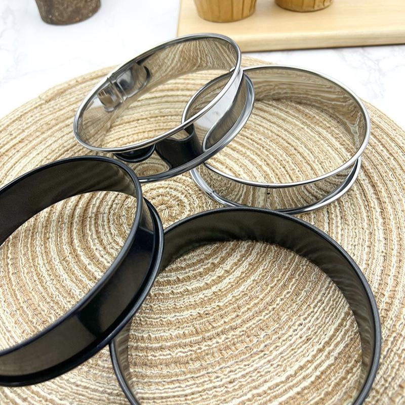10cm 8cm New Stainless Steel Baking Circle Mold Double Rolled Cooking Rings Circle Egg Ring Cookie Molds Kitchen Tool 2025