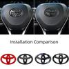 1 шт. ABS Значок-наклейка на руль для Hilux Prius Avensis Auris Corolla Camry Аксессуары для декора интерьера автомобиля