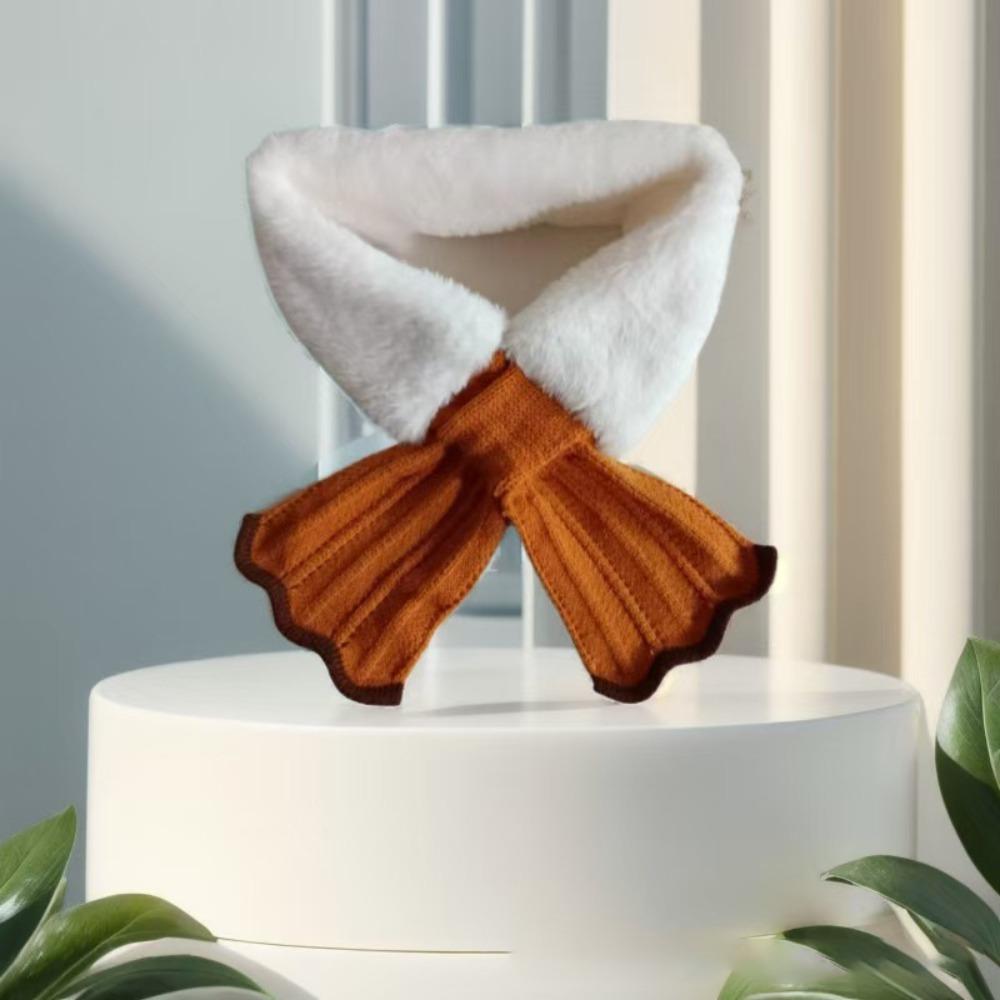 Shawl Knitted Scarf Windproof Plush Scarfs Fashion Cervical Spine Warm Scarve  Winter