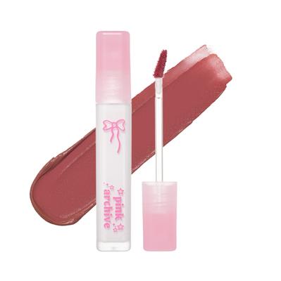 Фиксирующий тинт-помада Velvet Pink Strawberry Lip Tint Lipstick Матовая розовая Корейская косметика флакон [Etude Official] 3,8 г 1.0