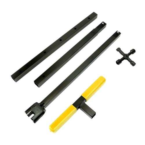 Water Stop Wrench, T-Handle Water Meter Wrench for Plumbing Maintenance (Yellow)