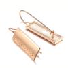 585 Rose Gold Rectangular Earrings - European & American Fashion, Gold-Plated Women's Jewelry