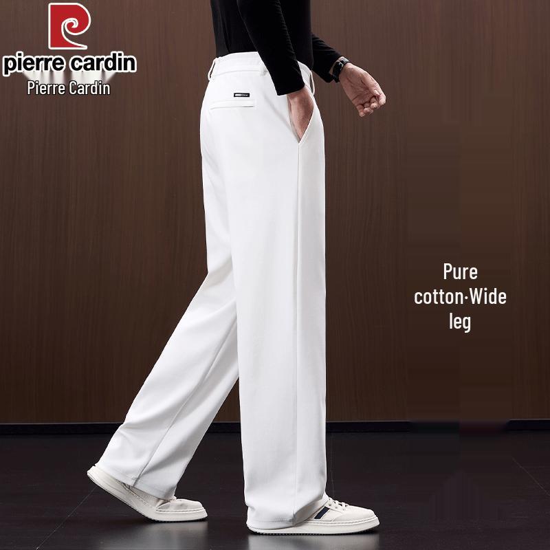 Pierre Cardin Мужские брюки прямого кроя из смесовой хлопковой ткани в стиле business casual