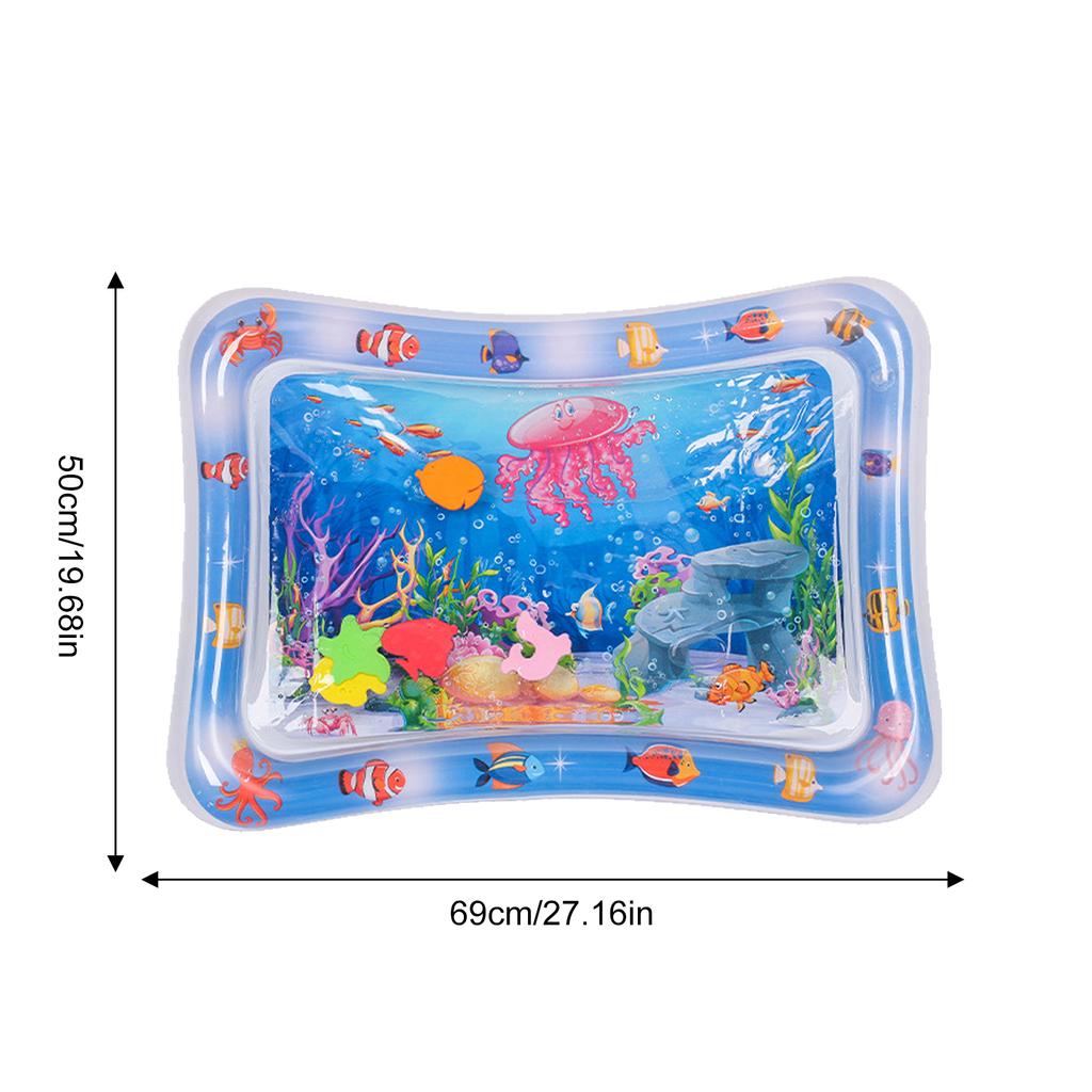 Сенсорный игровой коврик для воды, утолщенный надувной коврик для воды для кошек и собак, коврик с датчиком воды, сенсорный игровой коврик с рыбой, морским океаном