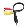 Видео удлинитель аудио мужской к женский 3,5 мм Mini AV TO 3 RCA адаптер кабель шнур для ТВ DVD разъем