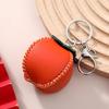 Cute Fruit Bag Pendant Persimmon Leather Keychain DIY Material Package Keyring  Car Accessory