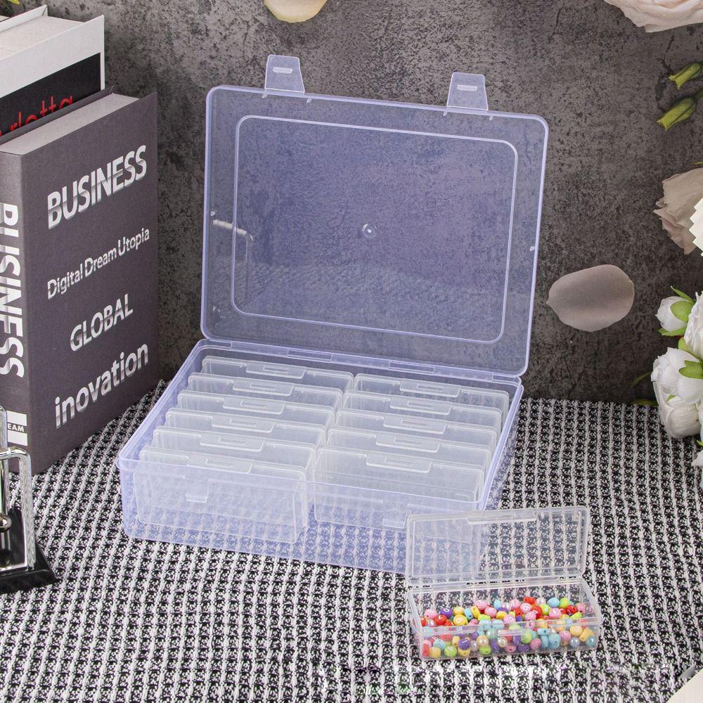 Clear Clear Storage Box Plastic Craft & Sewing Supplies Container Organizer Case Home Storage