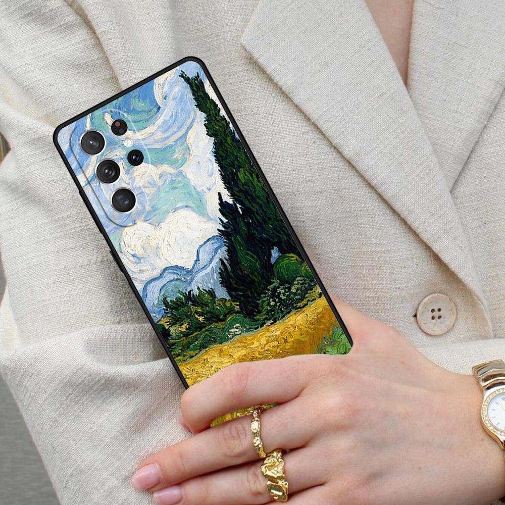 Чехол для телефона 'Звездная ночь' Ван Гог для Samsung Galaxy S26 Ultra S25 S24 S23 S22 S21 S20 Note10