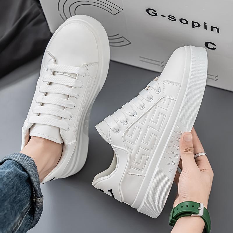 Summer Men's Shoes New Breathable Little White Shoes Boys Trend Versatile Platform Sports Shoes Casual Board Shoes Trendy Shoes