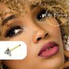 KODY PIERCING 9K Gold Triangle Cubic Zirconia Piercing With Ball End Nose Pin - Quality Piercing