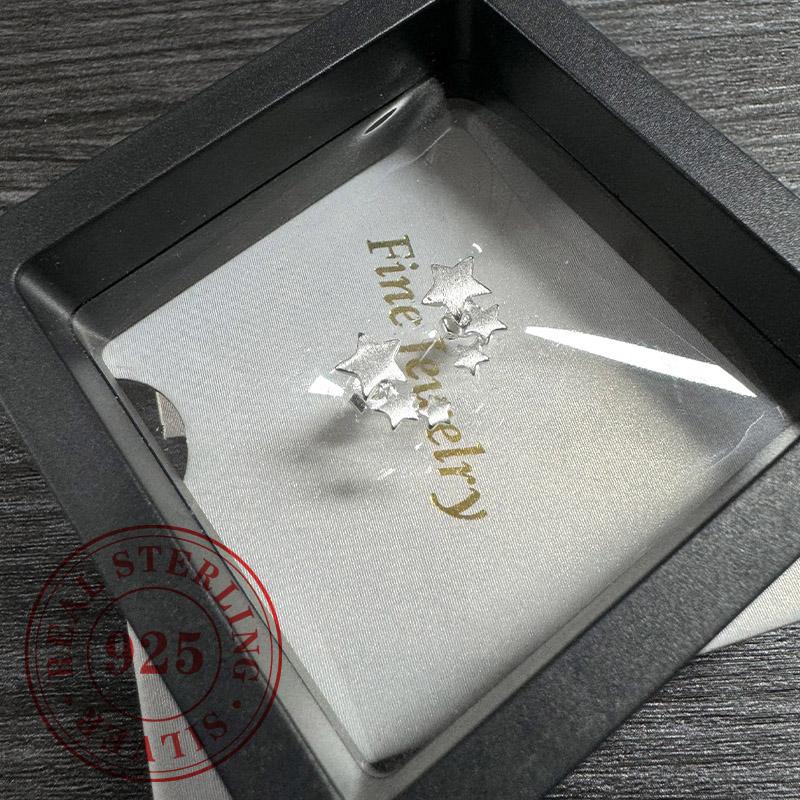 Sterling Silver Star Earrings for Women New Trendy Aesthetic Korean Ear Accessories Simple Charms Daily Party Jewelry