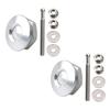 Nakk One Aluminum Hood Pins Quick Release Hood Pins Push Type Set of 2 (Silver)