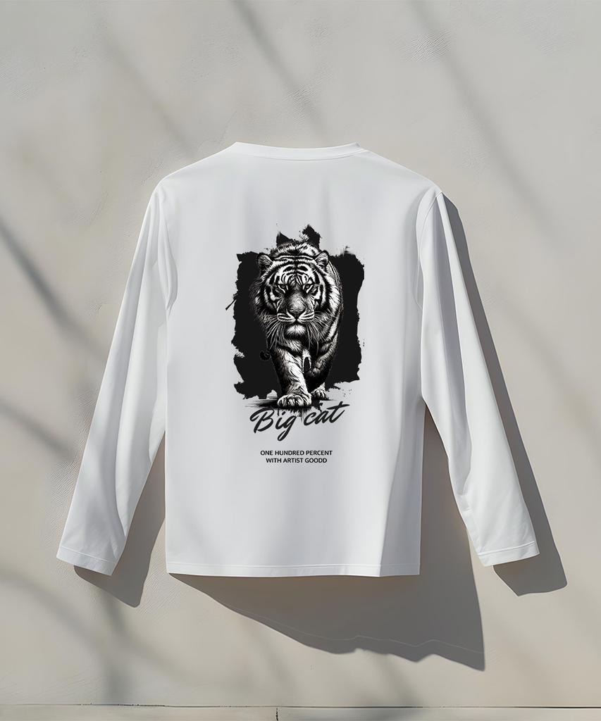 OHP Ohpxgoodd Bdrawing Big Cat Basic Long Sleeve T-Shirt