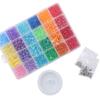 720 PCS Plastic Rainbow Pony Beads Rainbow Pony Beads Plastic Craft Beads Bulk  Bracelets