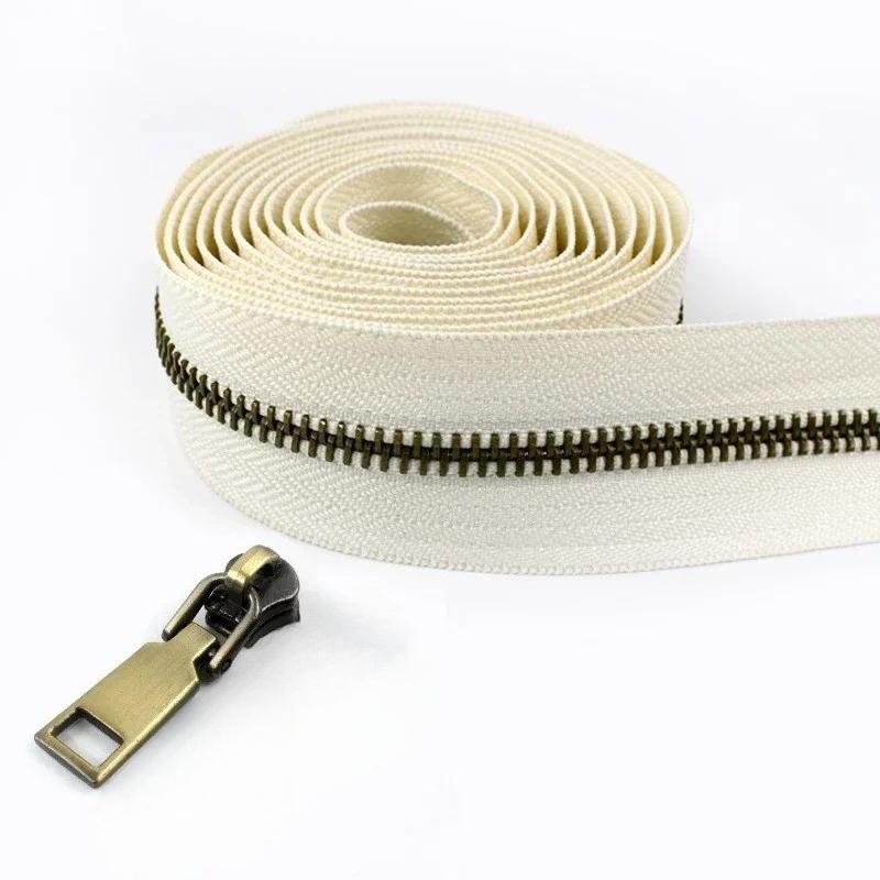 1/2/3/5M Meetee №5 Металлическая молния на катушке с бегунками для сумки, обуви, куртки, декоративная застежка-молния по метрам, DIY, ремонт, швейные аксессуары