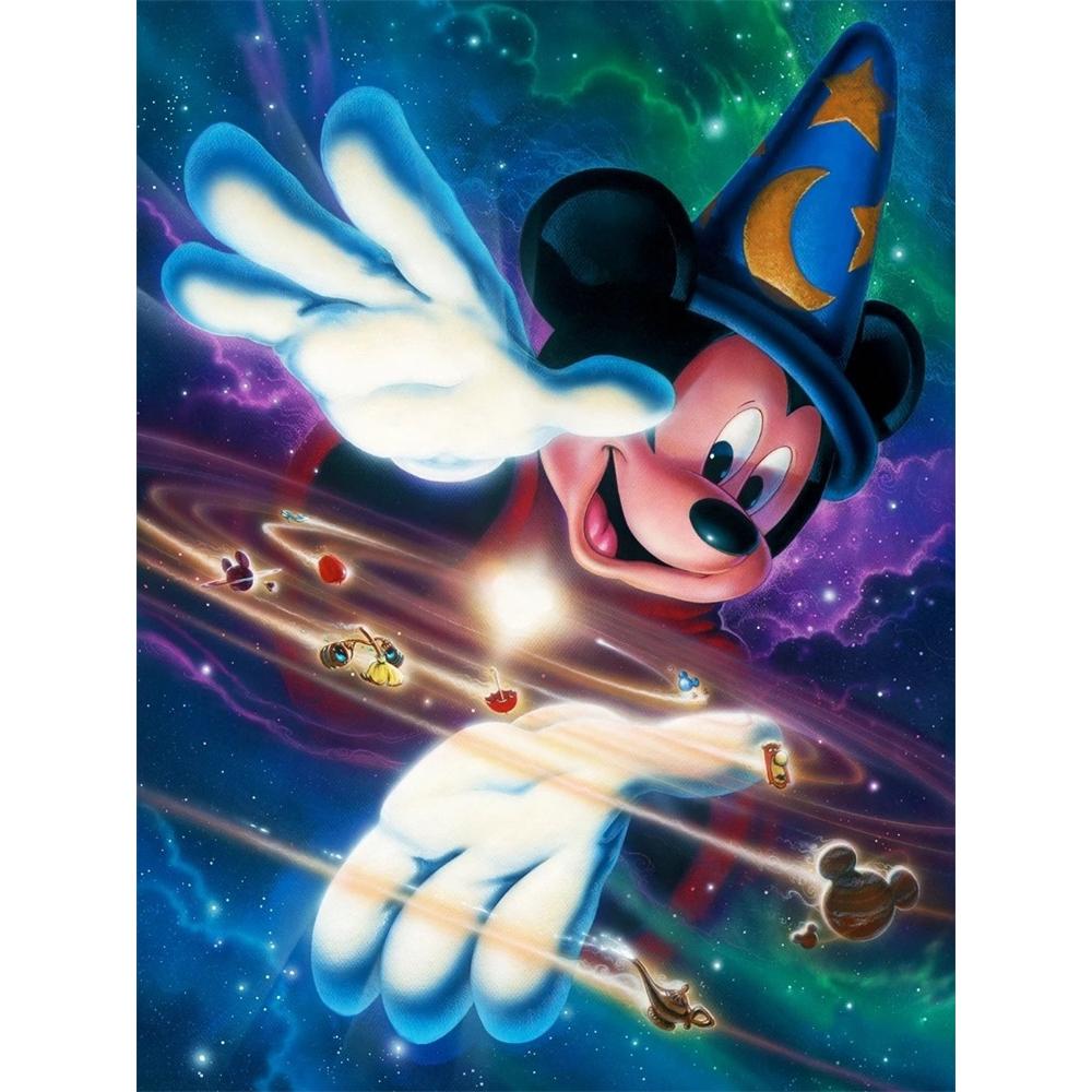 Disney Алмазная живопись Дисней Фантазия Микки Маус Космос тематическая Иллюстрация Мозаика Ремесло Хобби Сделай сам Подарок Украшение дома Вышивка