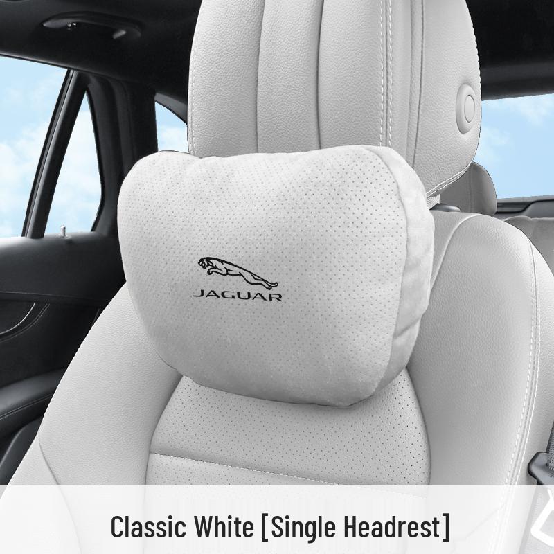 Дышащие подголовники с поддержкой шеи из замши для автомобильных сидений Jaguar XEL/XFL/F-PACE