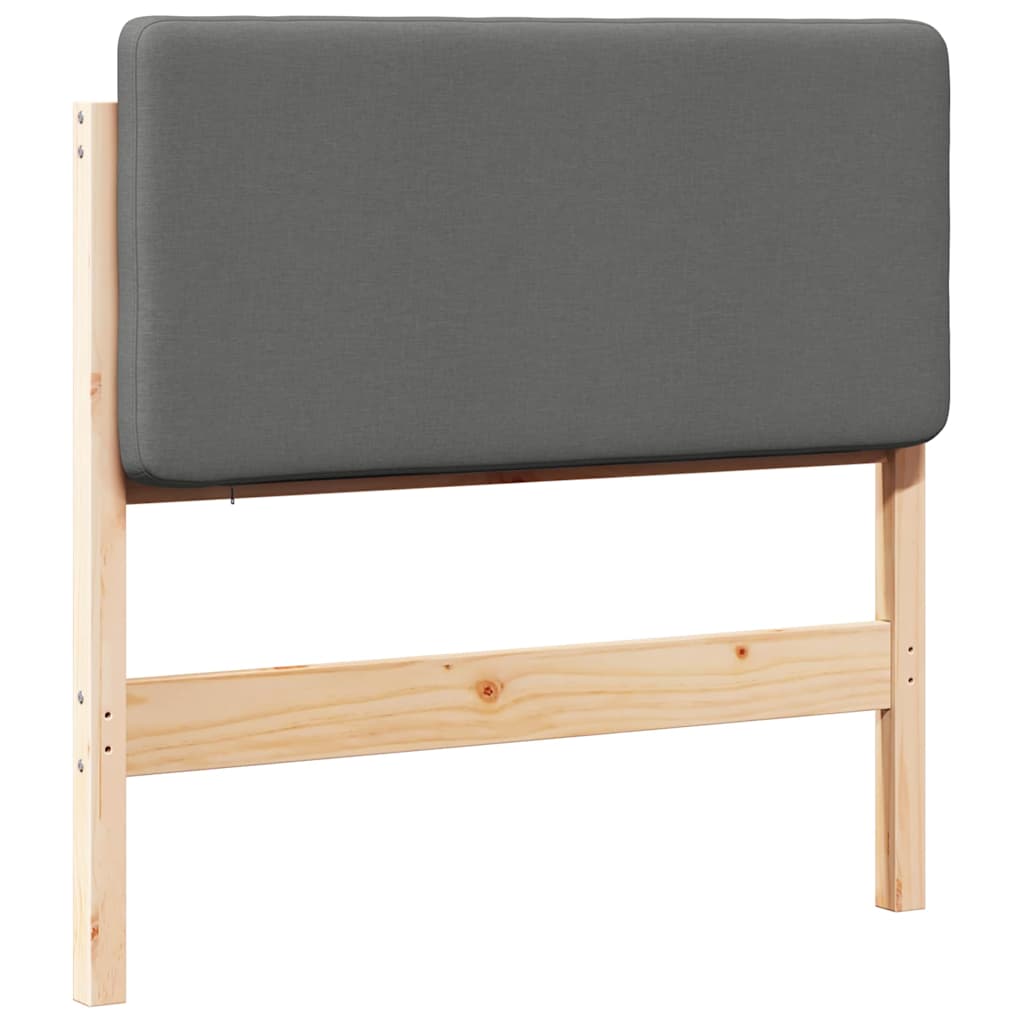 Upholstered Headboard in Brown and Light Grey 75 cm