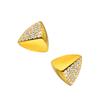 TARI MACOI [S by Tari] Triangular Volume Earrings - Yellowgold
