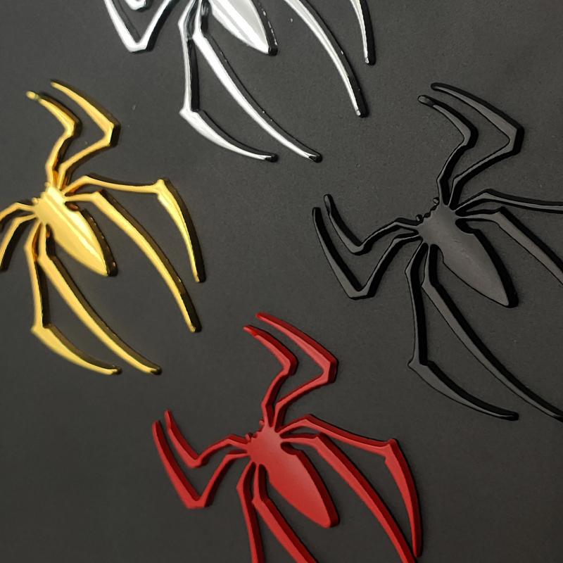 Universal 3D Metal Car Stickers Spider Car Logo Chrome Badge Auto Emblem Decal Car Styling Decoration Auto Exterior Accessories