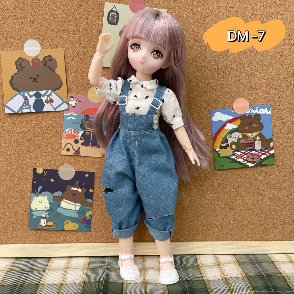 Кукла Барби с мультяшным лицом Net Red 30 см, вторичная 6-дюймовая кукла BJD, детская игрушка в подарок