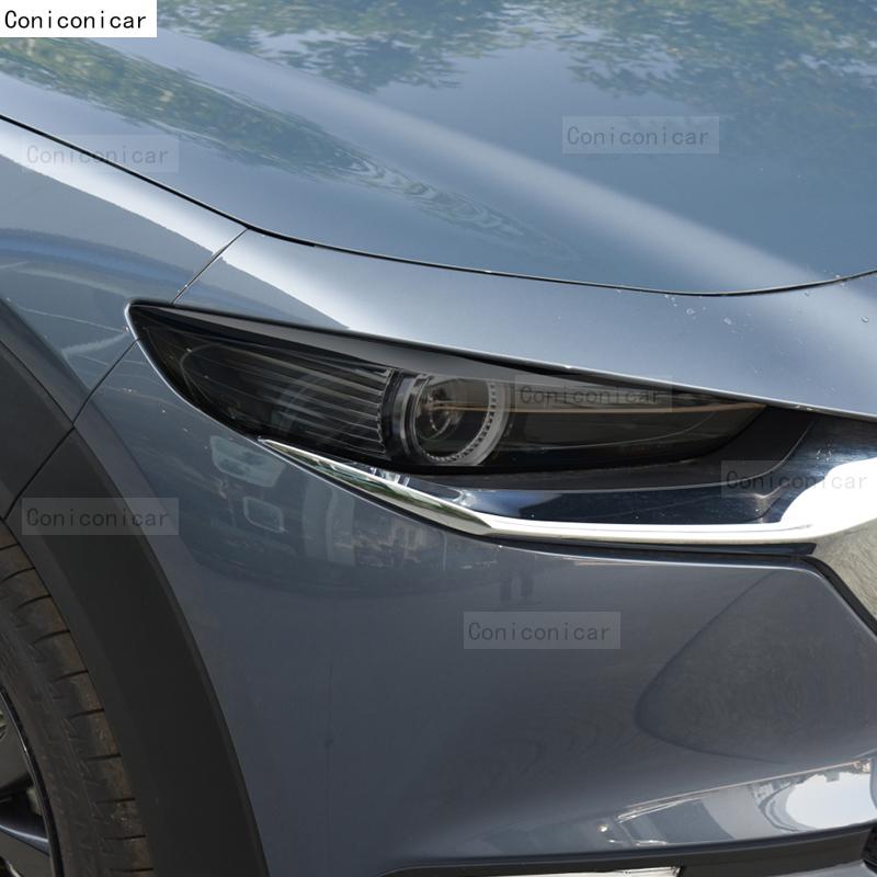 Для MAZDA CX-30 2020-2024 Автомобильная фара Задымленная Черная ТПУ Защитная Пленка Передний свет Тонировка Изменение Цвета Наклейка Аксессуары