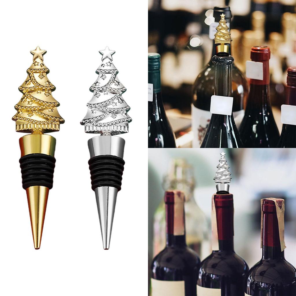 Christmas Tree Wine Bottle Stopper Reusable for Kitchen Decor Wedding Bar