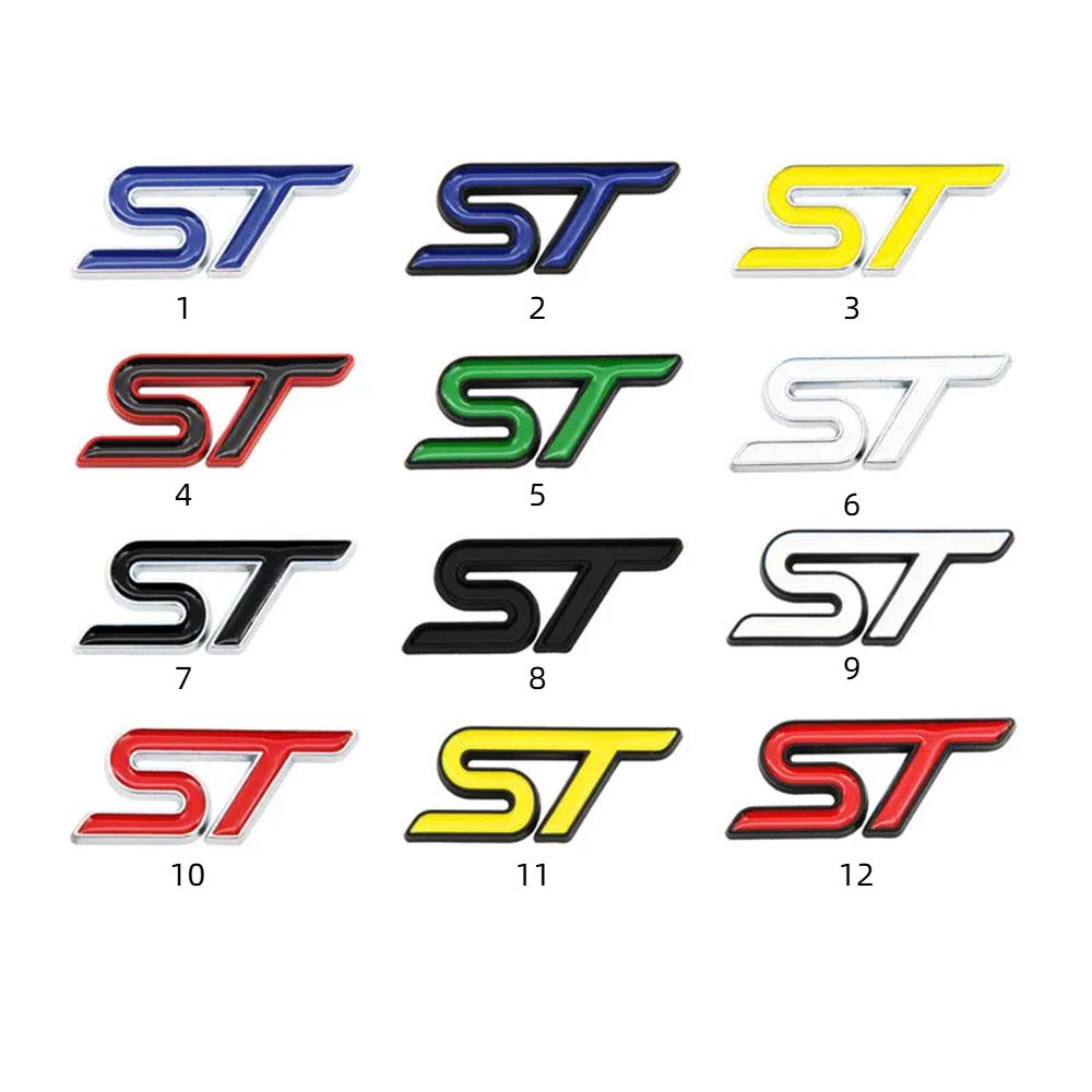 3d Metal Letter ST Badge Car Steering Wheel Sticker Decals STLINE Accessories