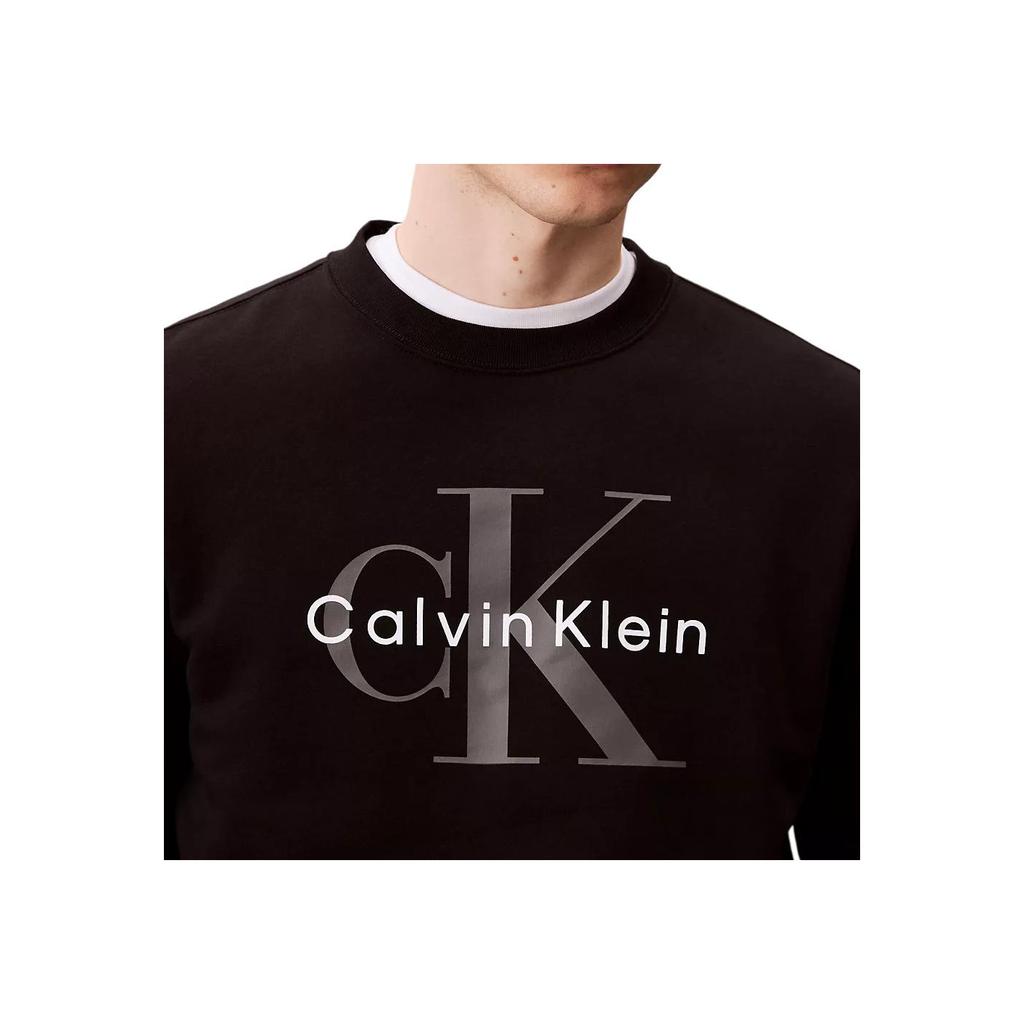 Calvin Klein Минималистичный Удобный Универсальный Повседневный Свитшот с Логотипом с Круглым Вырезом Мужской свитшот 40BM801-UB1