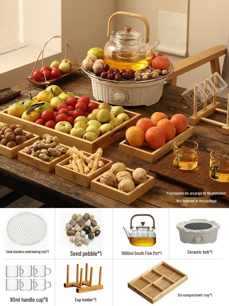 Electric Ceramic Indoor Stove Set with Glass Teapot - 2026 Edition