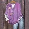 Summer Tops For Women Cute V Neck 3/4 Sleeve Blouses Floral Print Top Casual Shirts