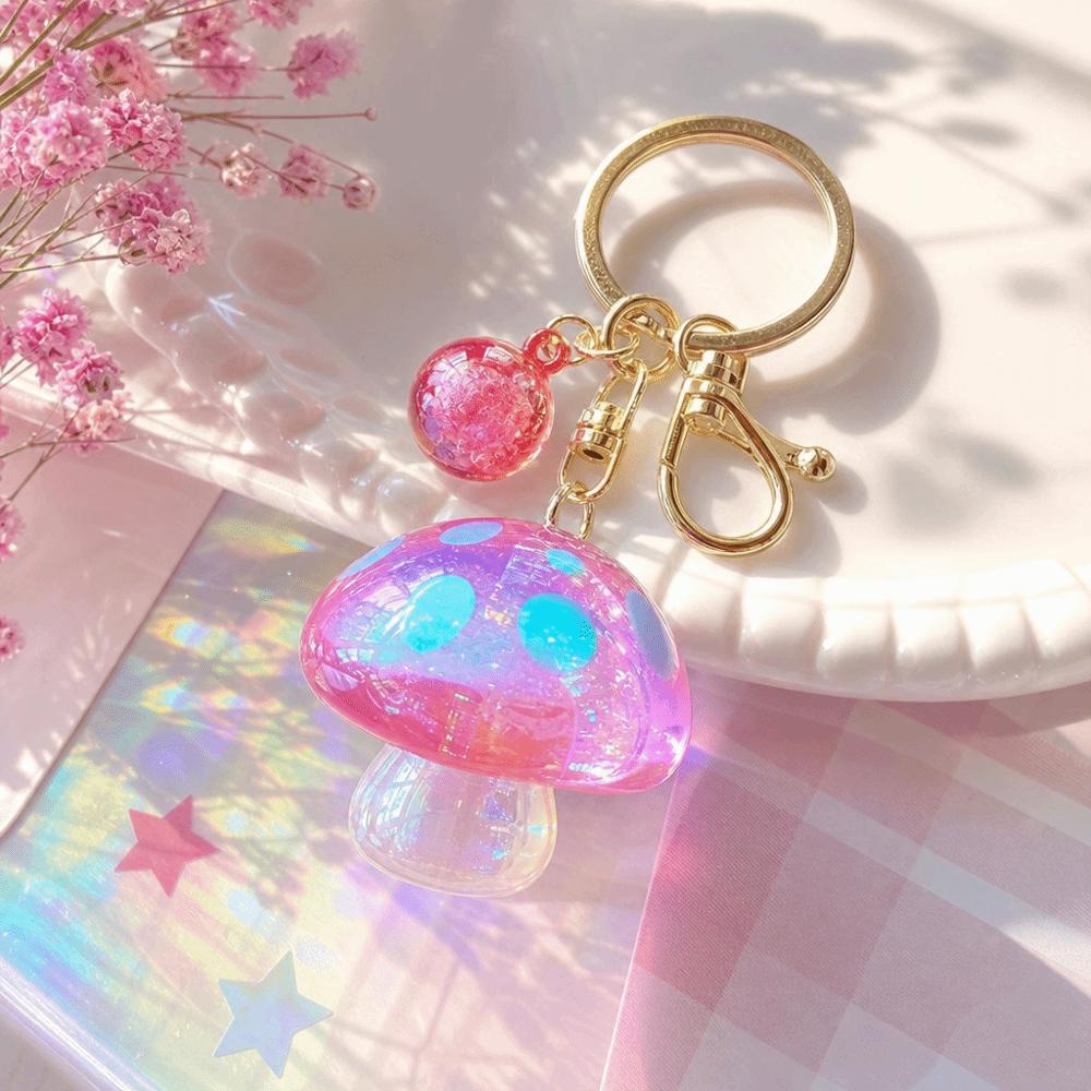 Ornaments Mushroom Pendant Colorful Bag Hanging Pendant Fashion Mushroom Keychain Bag Decor