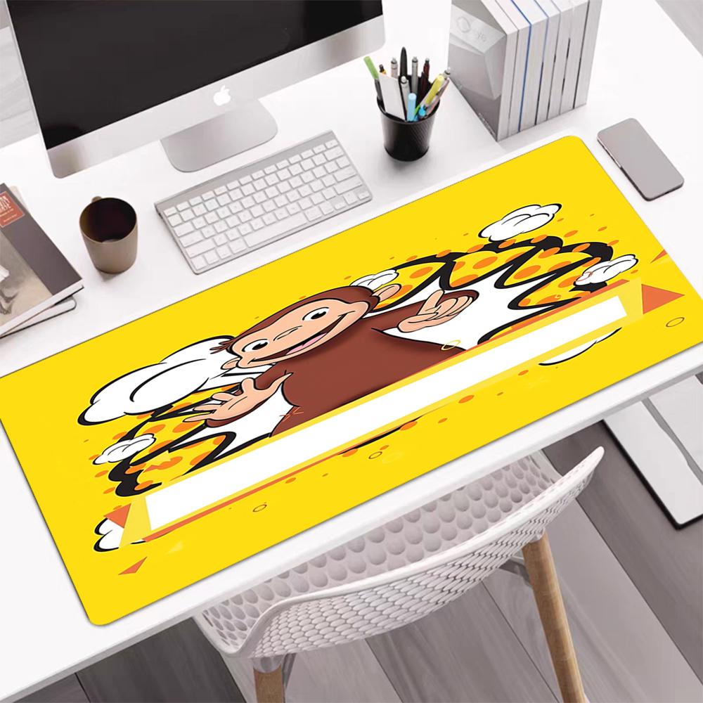 Curious George Theme Mouse Pad, Non Slip Rubber Base, Multifunctional Office & Home Decor, Perfect for Workspace Personalization.