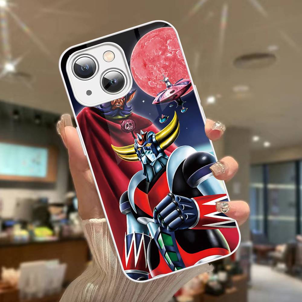 Закаленное стекло UFO Robot G-Grendizeres для iPhone 14 13 12 11 Pro Mini XS MAX 14Plus X XS XR Чехол