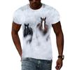 Summer Fashion Graphic Animal Horse T Shirts For Men Casual 3D Print Tee Hip Hop Harajuku Personality Round Neck Short Sleeve