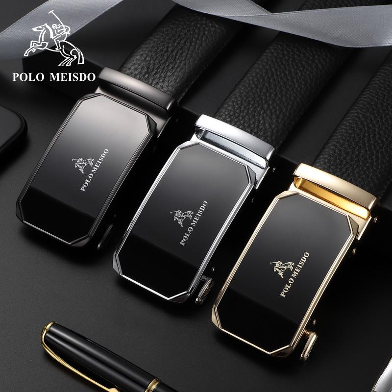 Мужской ремень из натуральной кожи Paul с автоматической пряжкой - Роскошный бренд, верхний слой коровьей кожи