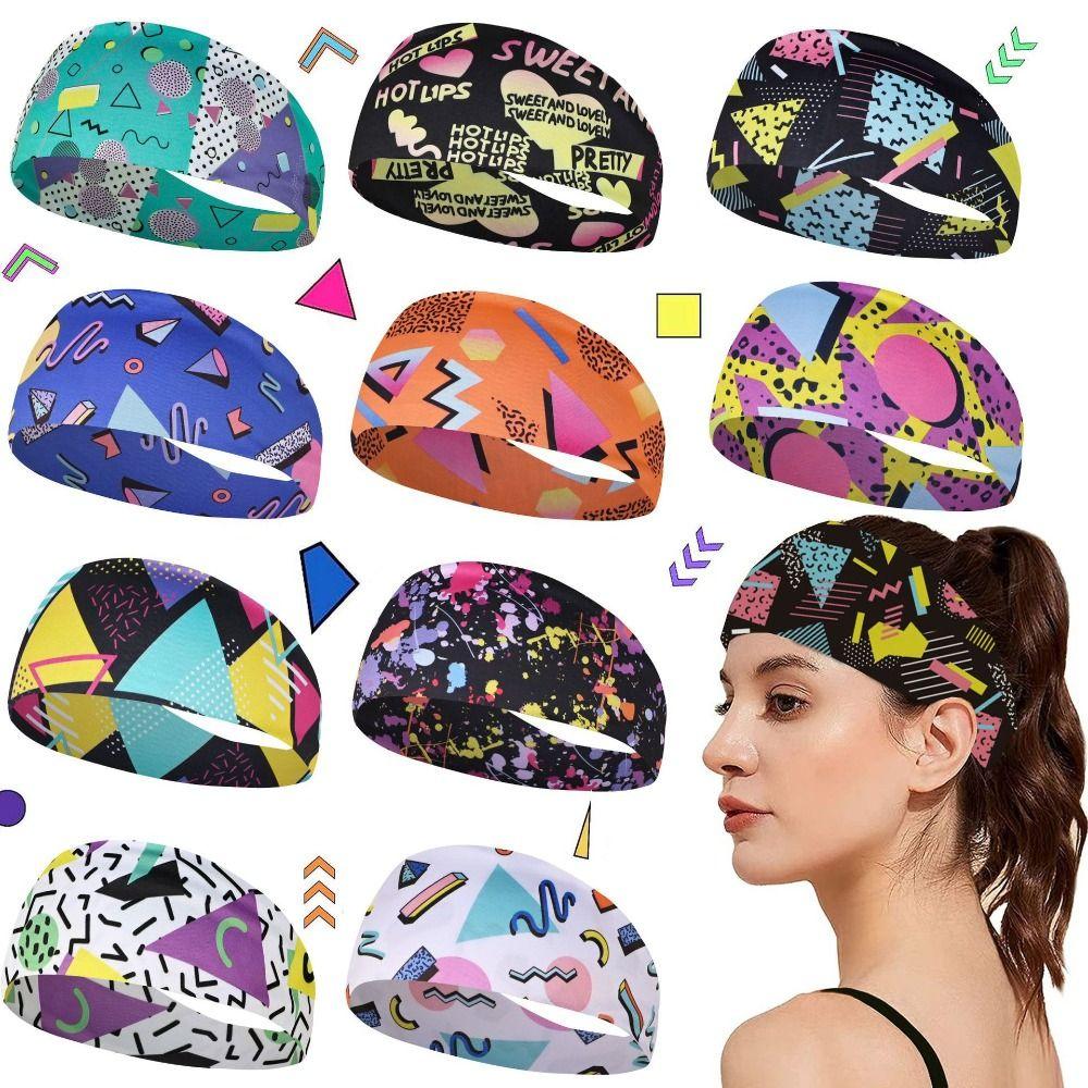 Retro Cycling Yoga Headband Absorbent Yoga Hair Bands New Head Sweat Bands  Men and Women