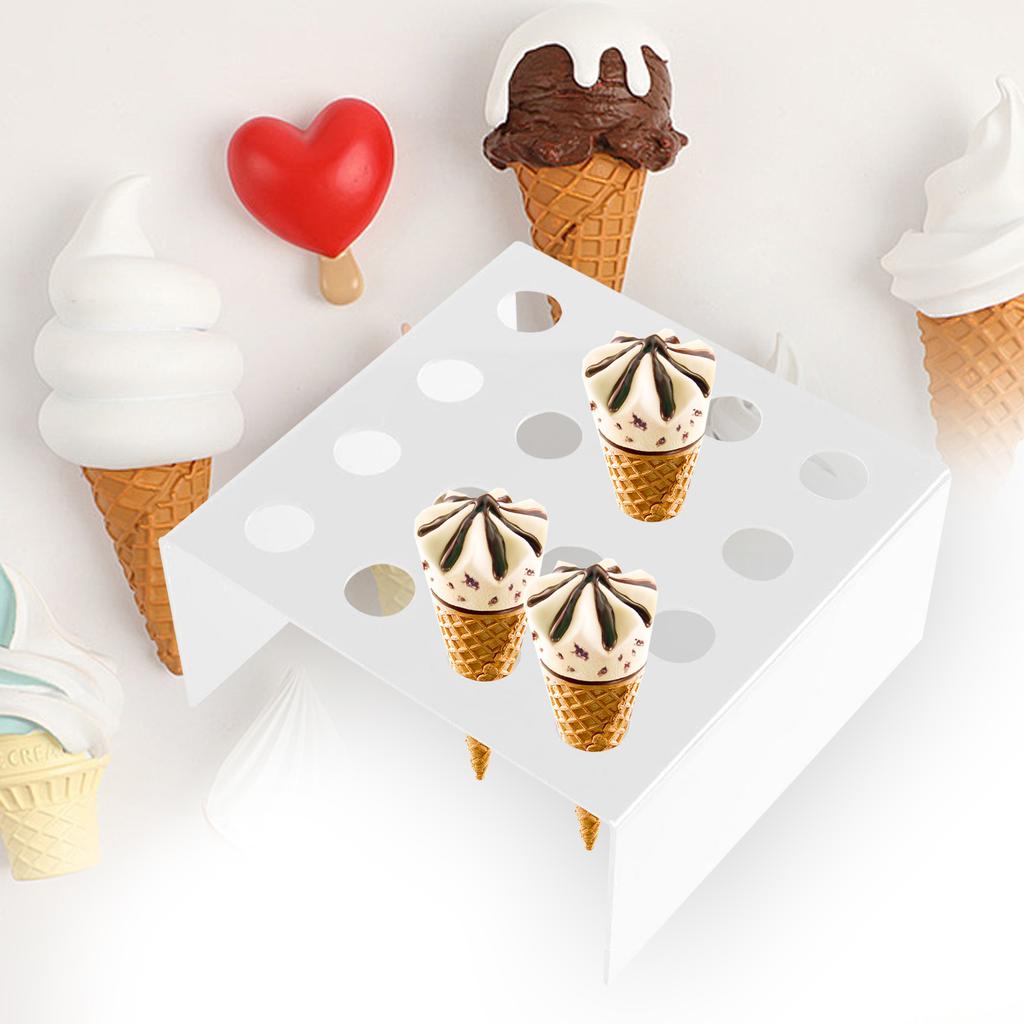Ice Cream Cone Stand Display Stand Cupcakes Pastry Tray Cupcake Baking Rack for Buffet Party Serving Treats Home Birthday