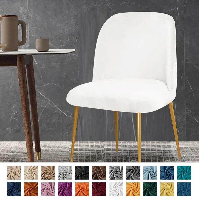 1/2/4/6 шт. бархатные чехлы на стулья для макияжа с круглым дном, табурет с акцентом на низкую спинку, обеденный офисный стул, чехол на сиденье